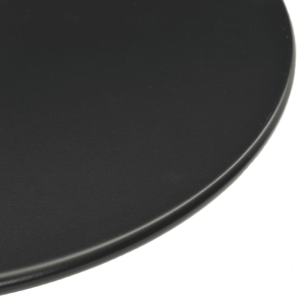 Table De Jardin Ronde Noir Ø60X105 Cm Acier