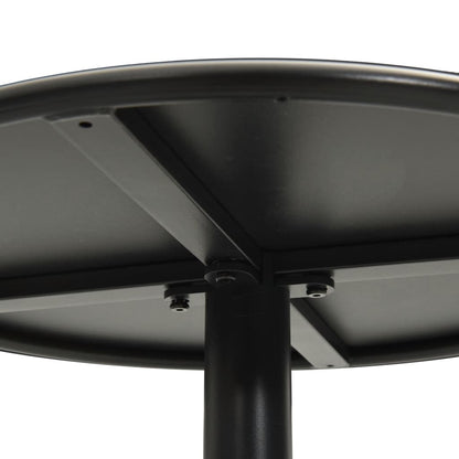 Table De Jardin Ronde Noir Ø60X105 Cm Acier